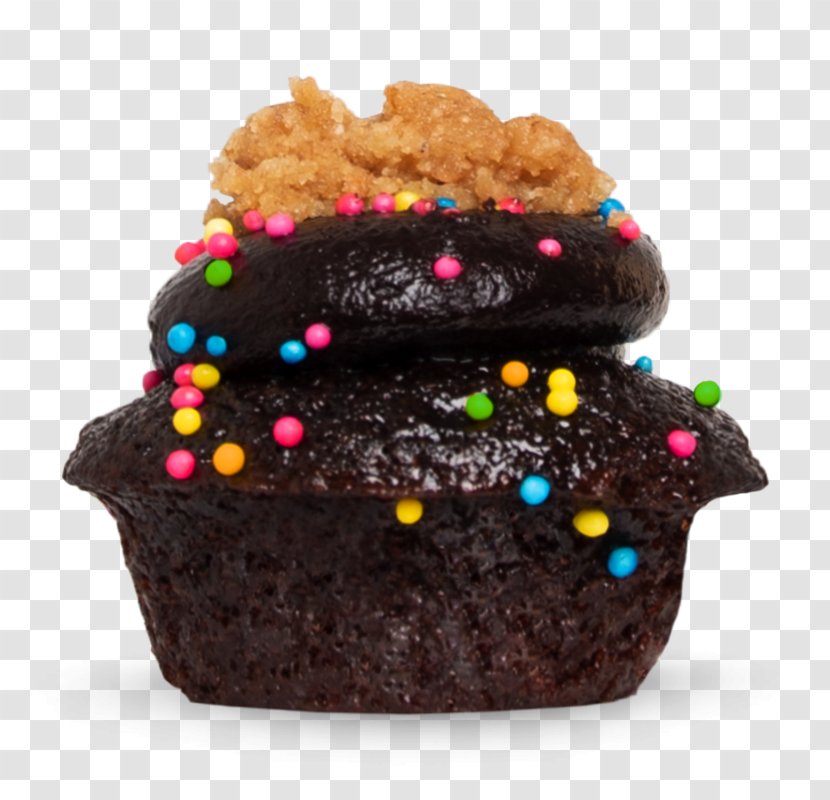 Cupcake American Muffins Molten Chocolate Cake Brownie - Dark Peanut Butter Cupcakes Transparent PNG