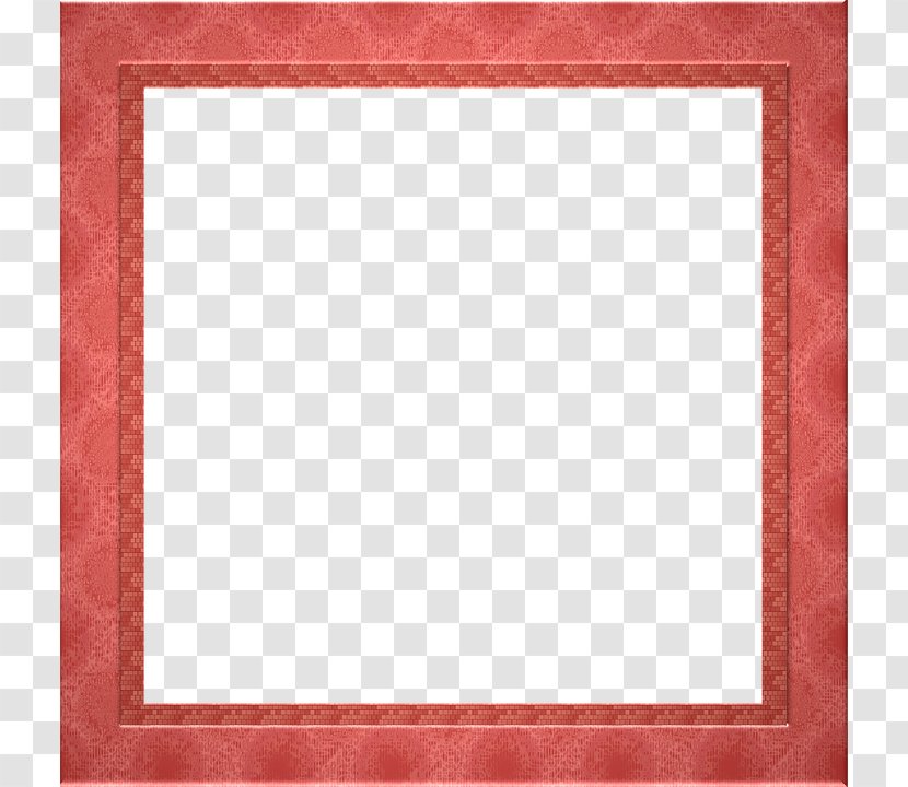 Square Chessboard Area Picture Frame Pattern - Frames - Red Border Pic Transparent PNG