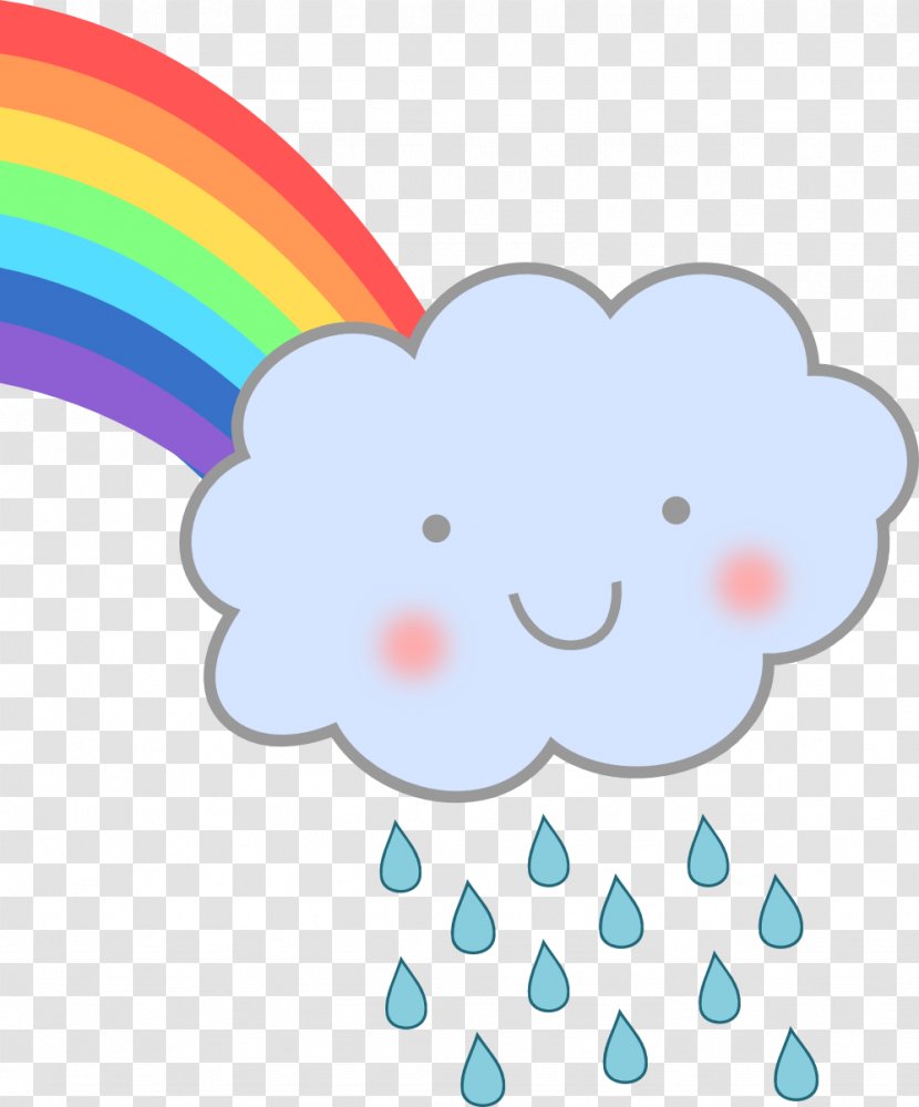 Rainbow Cloud Clip Art - Wing - Cute Transparent PNG