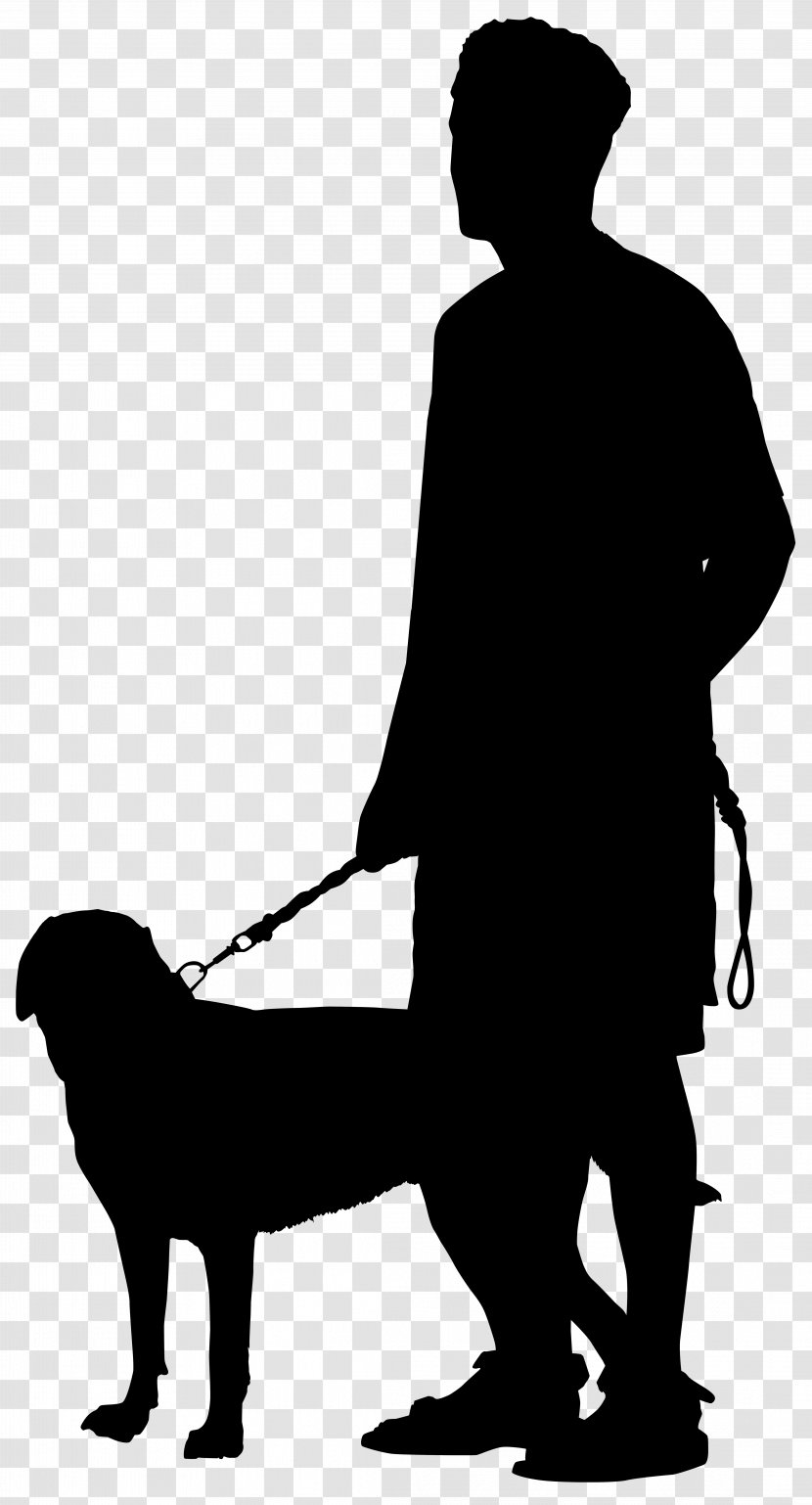 Dog Walking Silhouette Clip Art - Canidae - Man With Transparent Image Transparent PNG