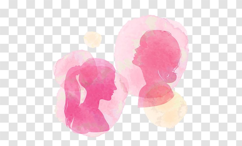 Silhouette Poster Illustration - Frame - Woman Side Face Transparent PNG