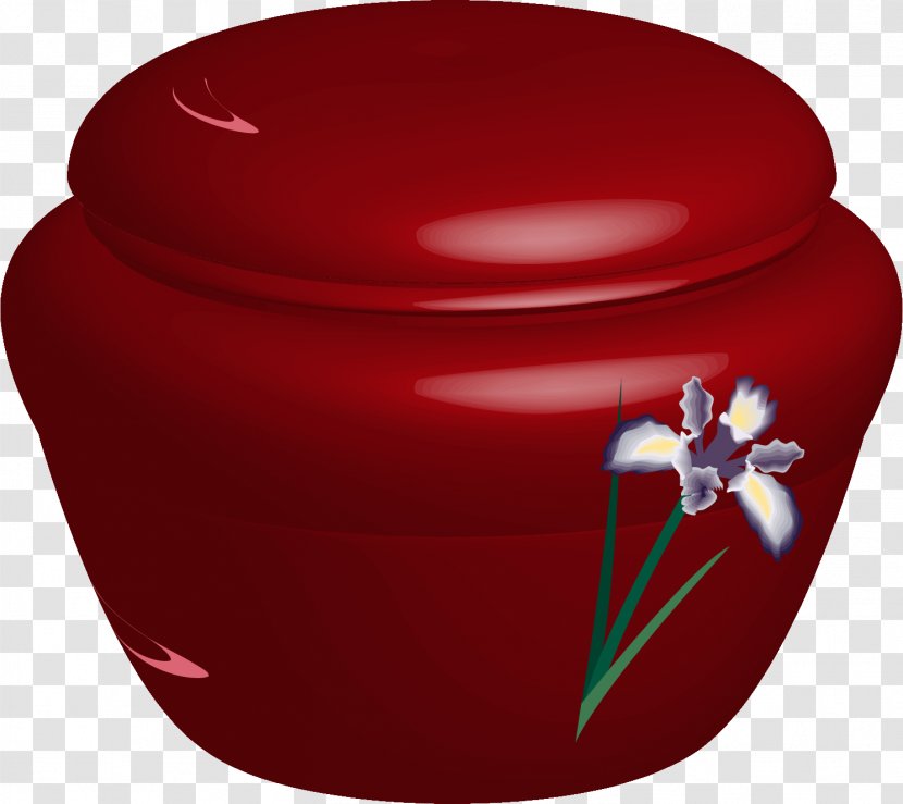 Painting - Urn - Vector Painted Red Jar Transparent PNG