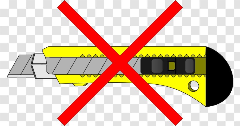 Swiss Army Knife Blade Hunting & Survival Knives Clip Art - Yellow - Not Allowed Transparent PNG