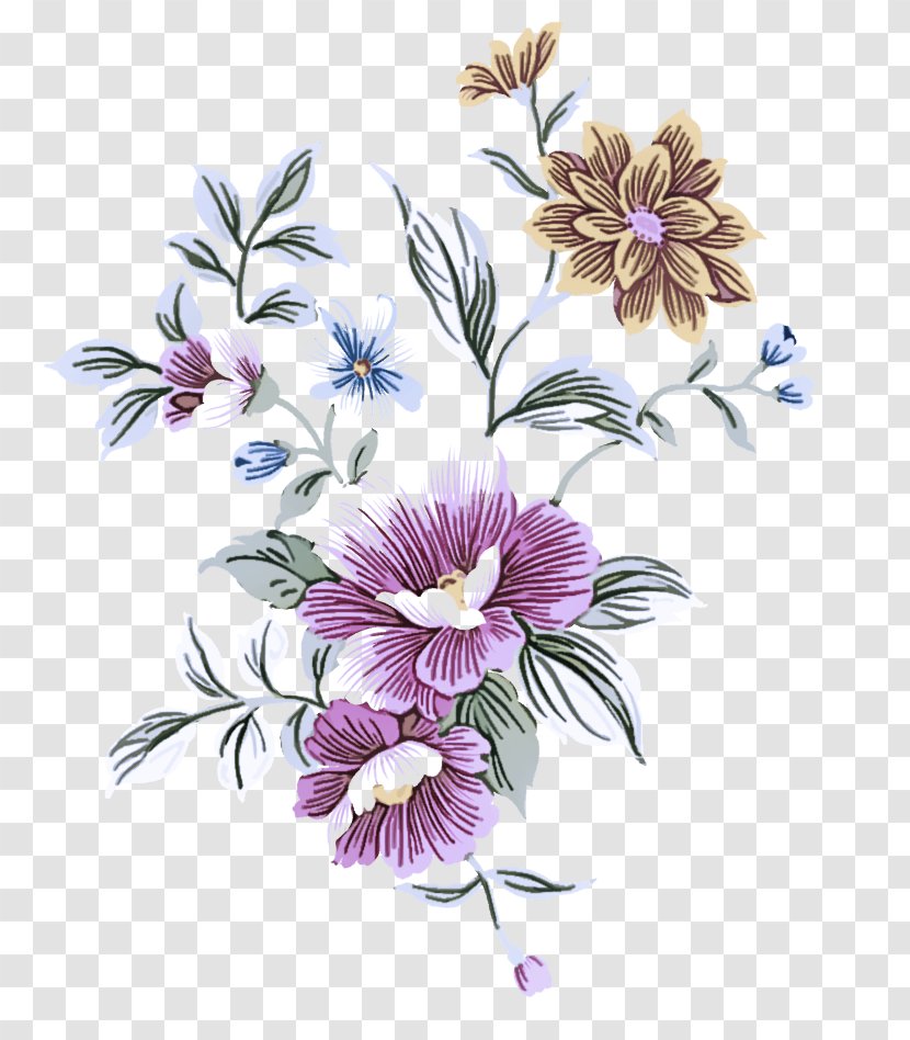 Flower Plant Petal Purple Violet - Aster Wildflower Transparent PNG