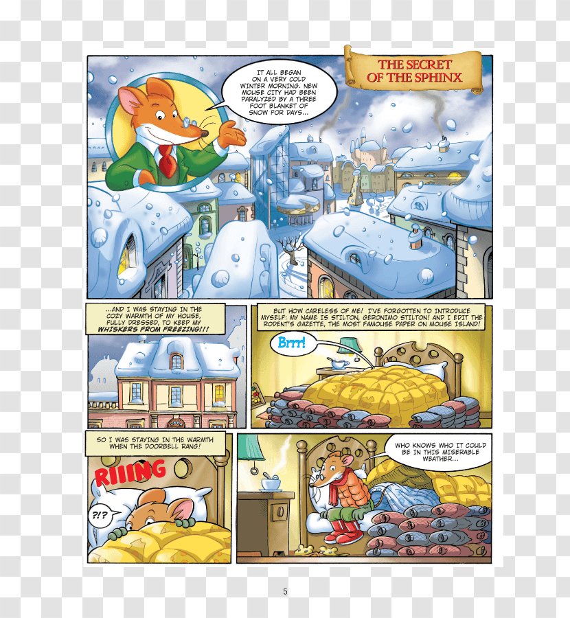 Comics Geronimo Stilton #2: The Secret Of Sphinx Graphic Novel Comic Book - Fictional Character - Paper Cut Clipart Transparent PNG