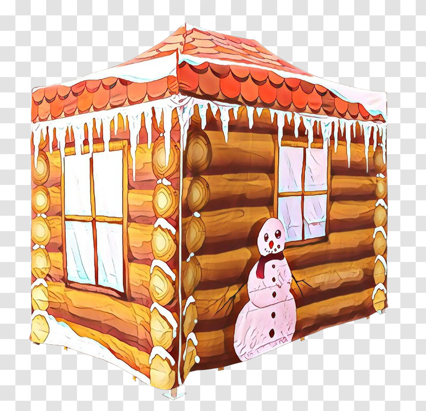 Log Cabin Gingerbread House Playhouse Transparent PNG