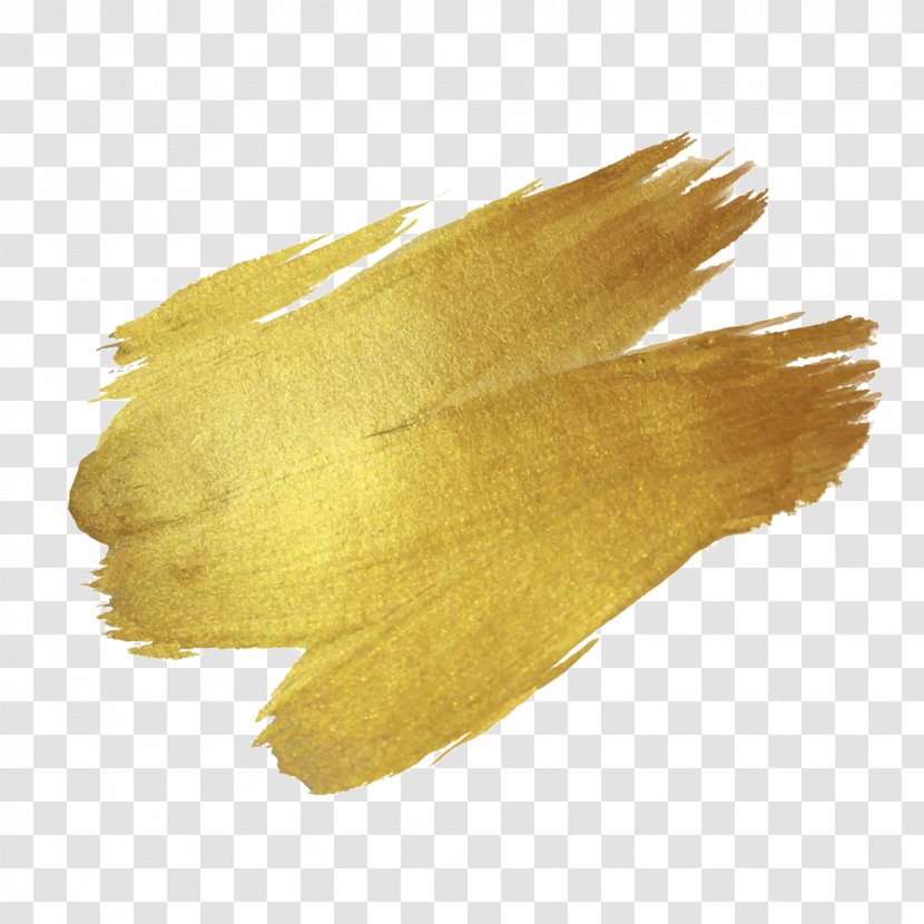 Brush Paint Gold Drawing - Color Transparent PNG