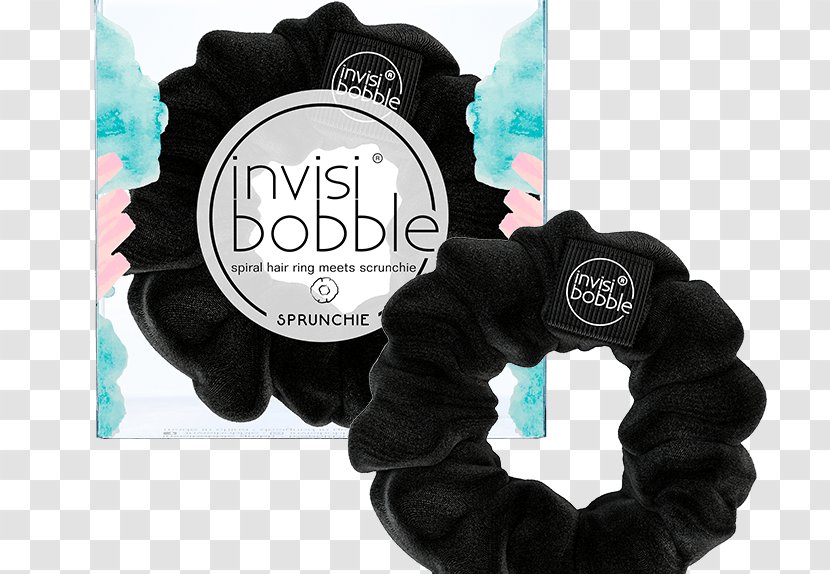 Invisibobble Sprunchie Spiral Hair Ring Scrunchie Original Tie Bun Shaper Clicky True Black - Clothing Accessories Transparent PNG