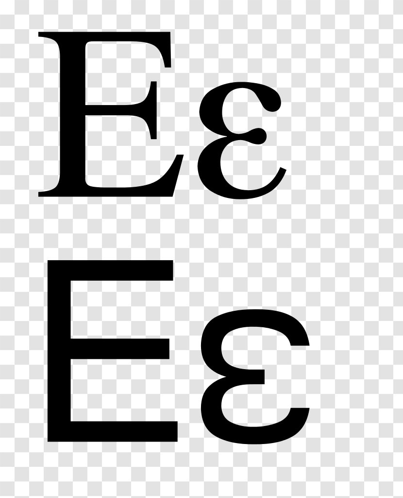 Greek Alphabet Epsilon Letter - Text - 26 English Letters Transparent PNG