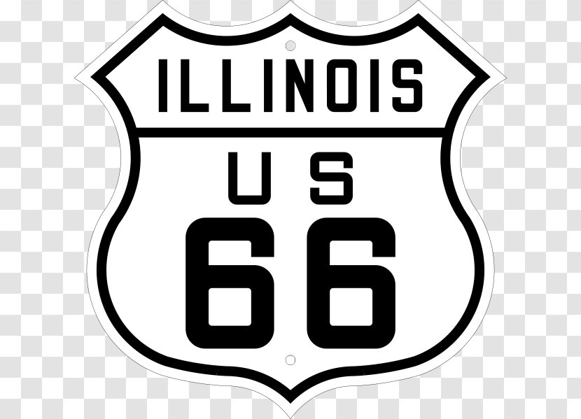U.S. Route 66 In Illinois AutoCAD DXF US Numbered Highways - Text - Road Transparent PNG