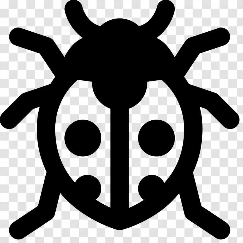 Symbol Ladybird - Black And White Transparent PNG