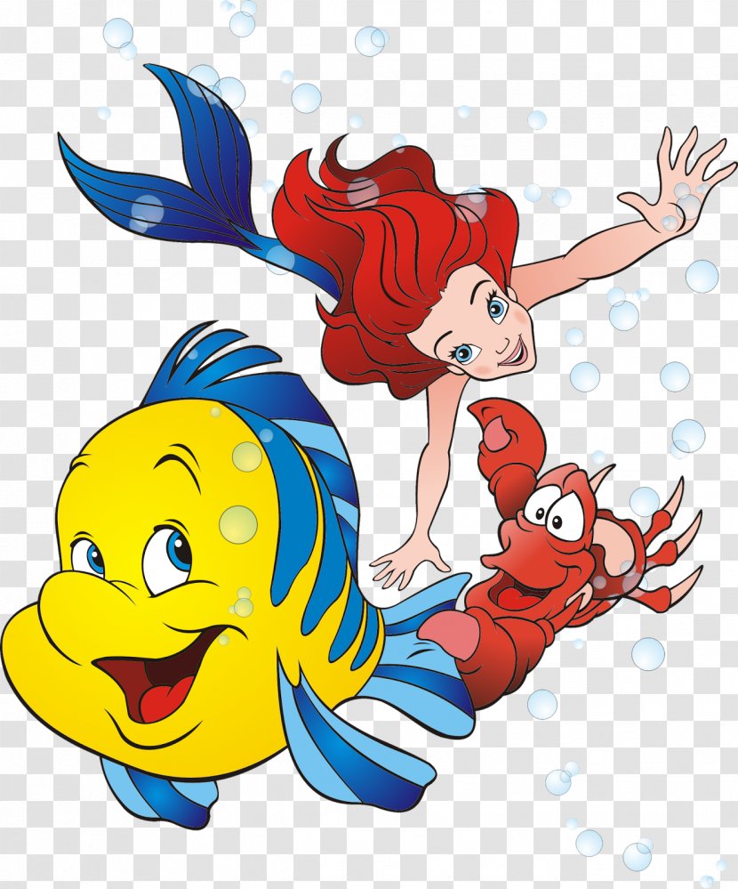 Ariel Sebastian Wall Decal Mermaid Sticker - Disney Transparent PNG
