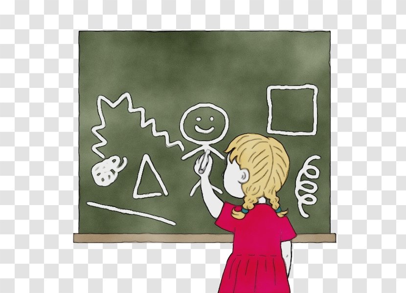Cartoon Blackboard Interaction Teacher Room - Gesture Transparent PNG