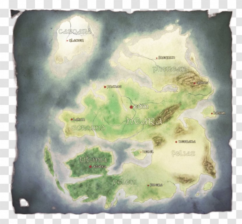 World Map Aether Art - Watercolor Transparent PNG