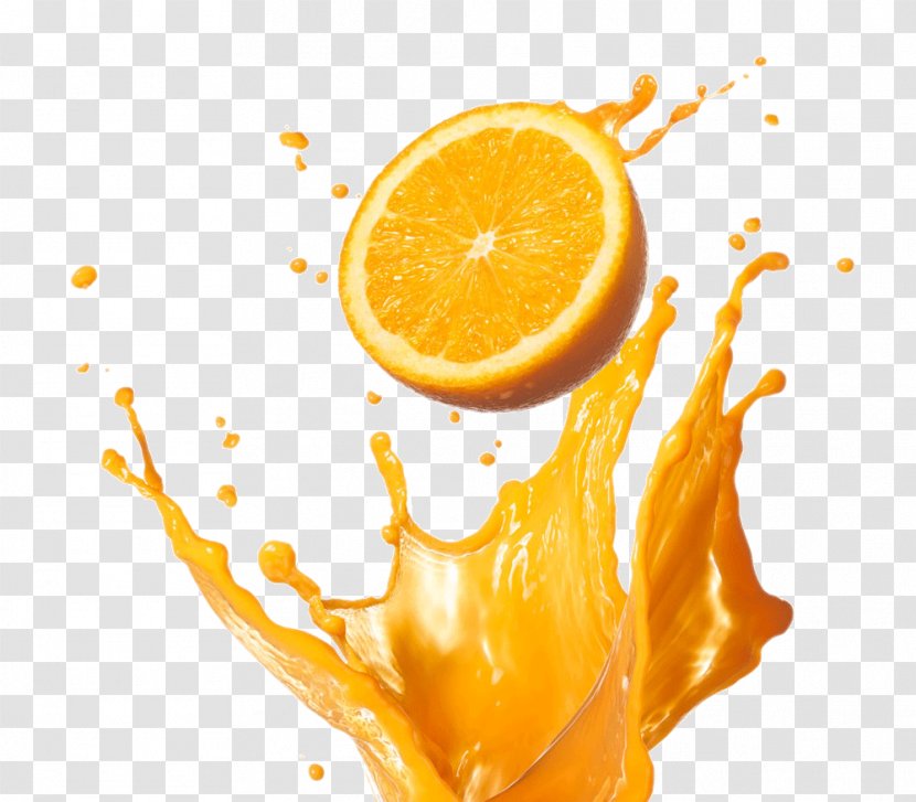 Orange Juice Drink Tangerine - Citric Acid - Splash Of Transparent PNG