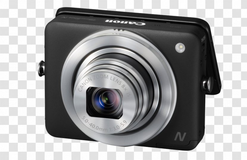 Canon PowerShot N 12.1 MP CMOS Digital Camera With 8x Optical Zoom Compact - Image Stabilization - 1080pBlack Point-and-shoot CameraCamera Transparent PNG