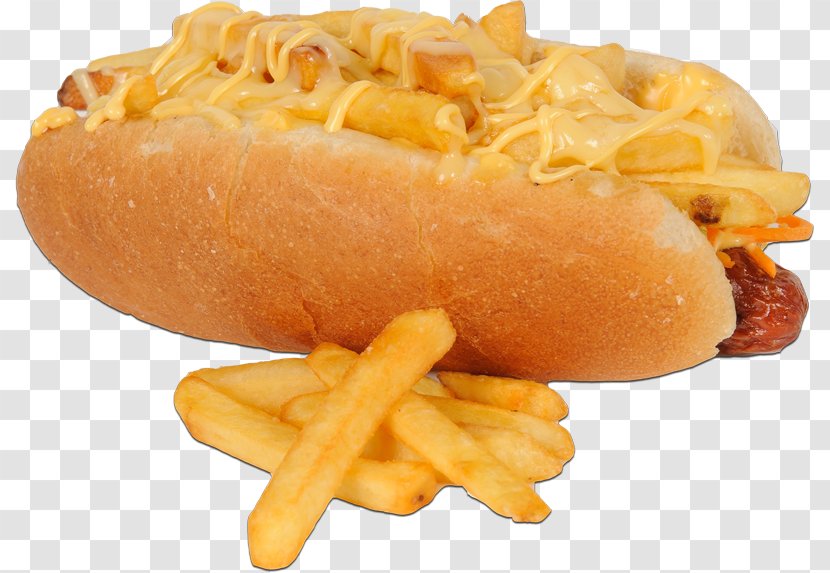 French Fries Chili Dog Hot Cheese Pizza - Bockwurst Transparent PNG