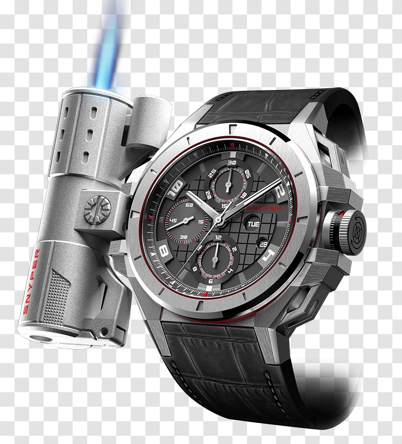 Watch Steel Blue Chronograph Sniper - Frame - GAS Transparent PNG