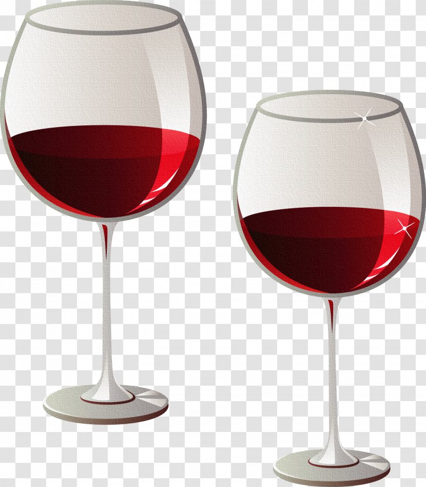 Red Wine White Glass Clip Art - High Mounted Foot Glasses Of Transparent PNG