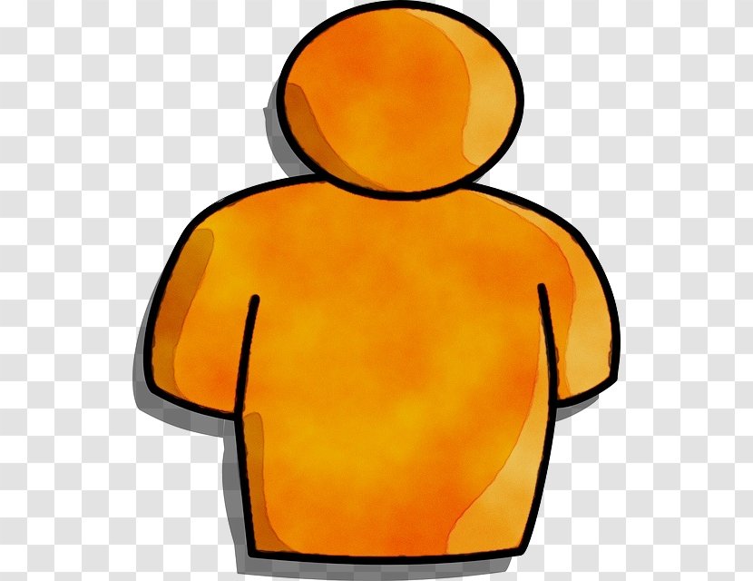 Computer Person Symbol Design Human - Orange Yellow Transparent PNG