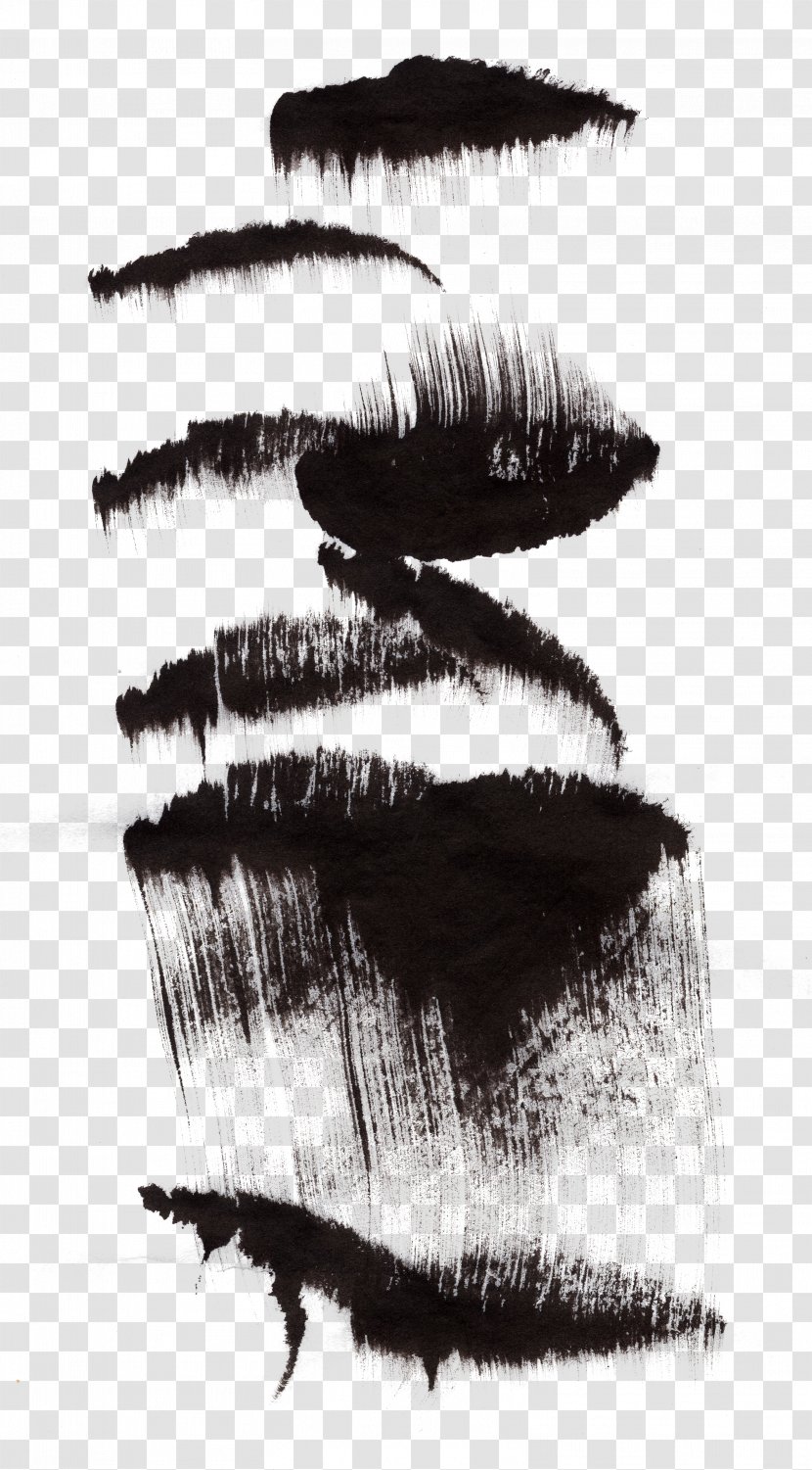 Ink Brush Drawing - Monochrome Photography - China Wind Creative Transparent PNG