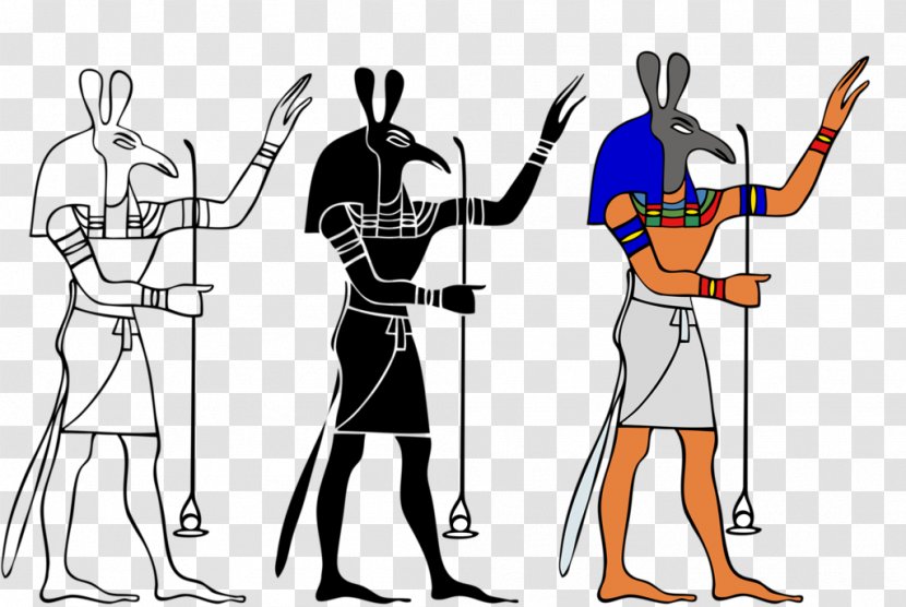 Ancient Egyptian Deities Deity - Joint - Hand-painted Murals Of Egypt People Take Fork Transparent PNG