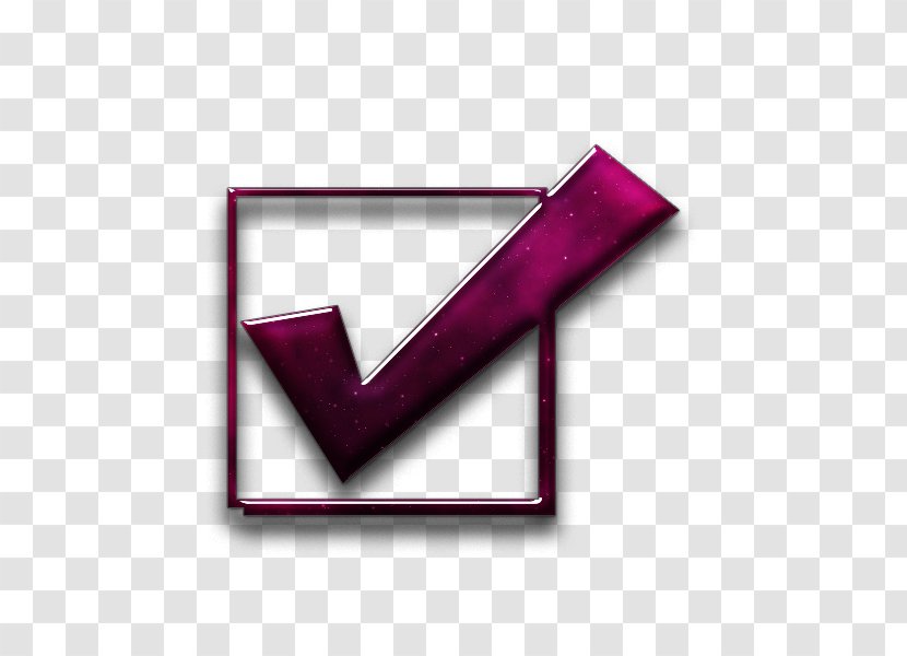 Check Mark Checkbox Clip Art - Purple - Hyperlink Transparent PNG