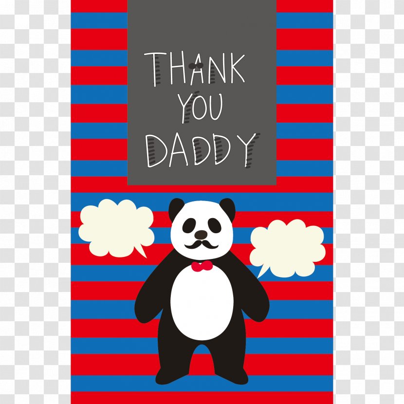 Father's Day Cartoon Giant Panda - Thank Your Mailman Transparent PNG