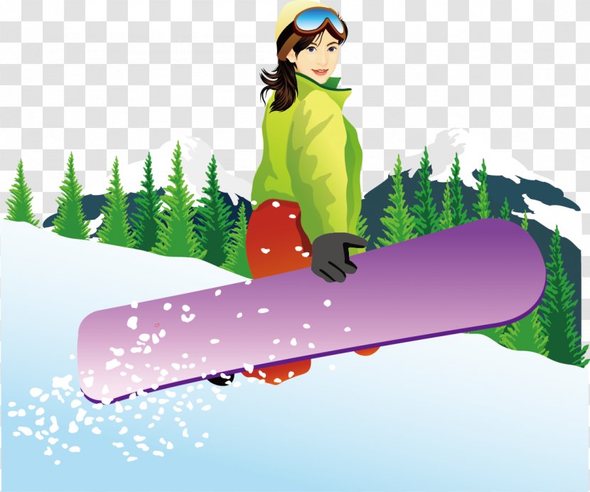 Snowboarding - Designer - Creative Ski Winter Tourism Transparent PNG