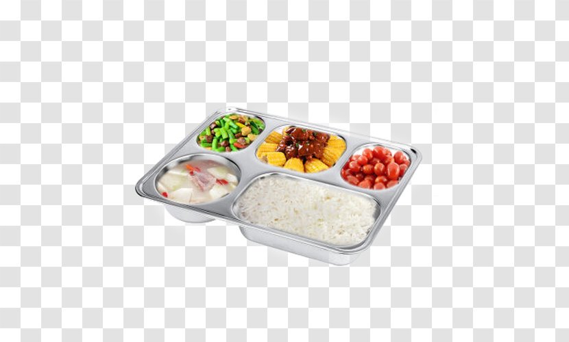 Fast Food Tray Meal Stainless Steel - Snack - Plate Transparent PNG