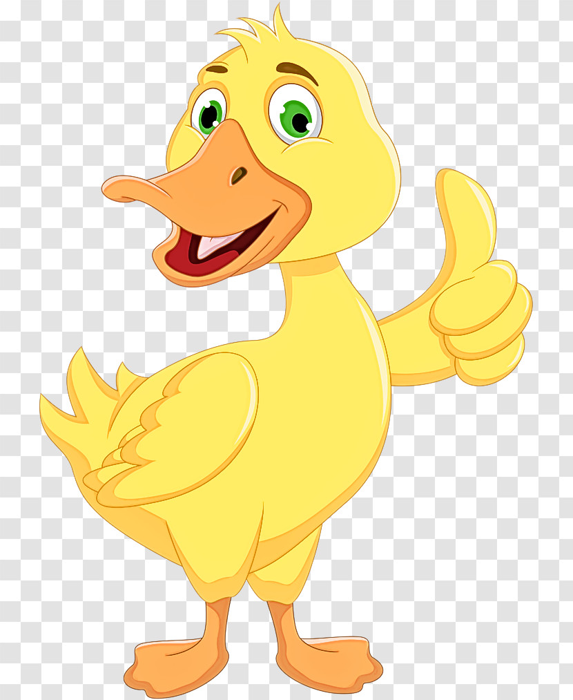 Cartoon Duck Ducks, Geese And Swans Yellow Bird Transparent PNG