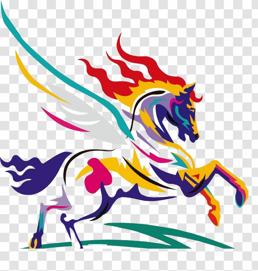 American Paint Horse Watercolor Painting Clip Art - Equestrianism - Wings Pegasus Transparent PNG