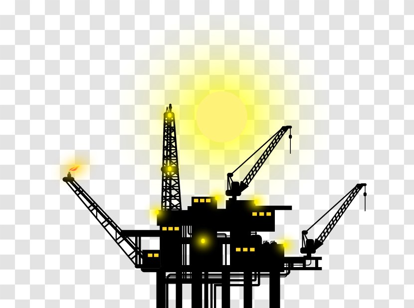 Petroleum Industry Oil Platform Offshore Drilling Rig - Hand-painted Tools Transparent PNG
