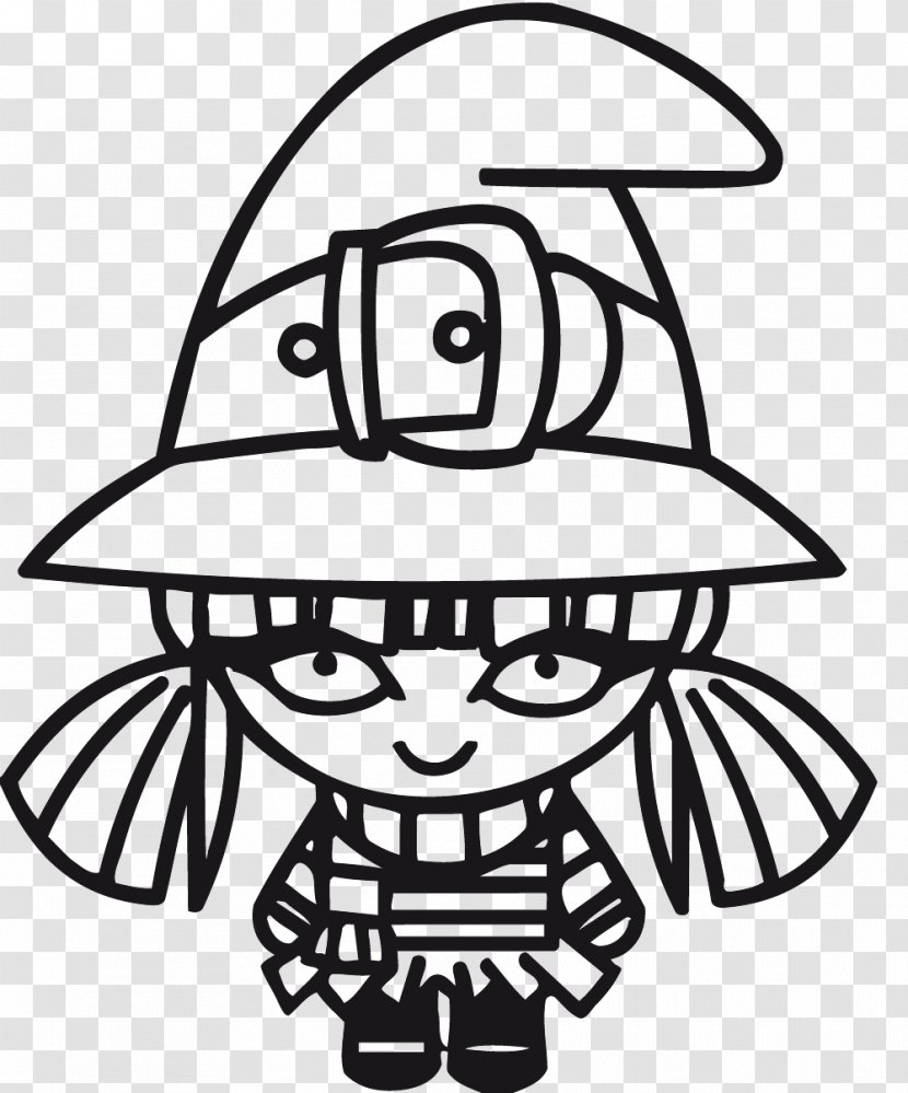 Witch Drawing Happy Halloween! Coloring Book Transparent PNG