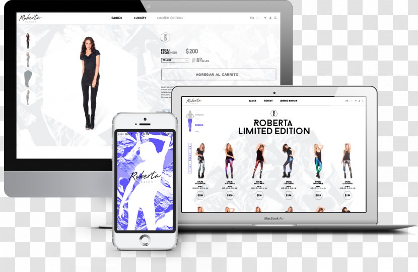 Brand Roberta Basics Smartphone Responsive Web Design - Multimedia Transparent PNG