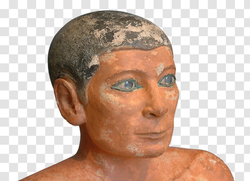 The Seated Scribe Musée Du Louvre Ancient Egypt Old Kingdom Of Scrivener - Sculpture - Jaw Transparent PNG