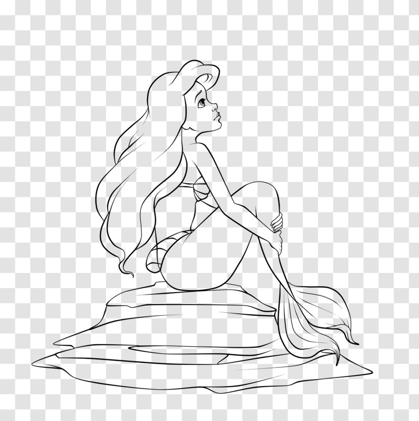 Ariel The Prince Coloring Book Disney Princess Belle - Silhouette Transparent PNG