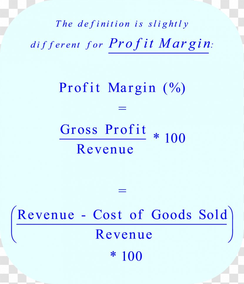 Profit Margin Mathematics Percentage Formula - Mathematical Transparent PNG