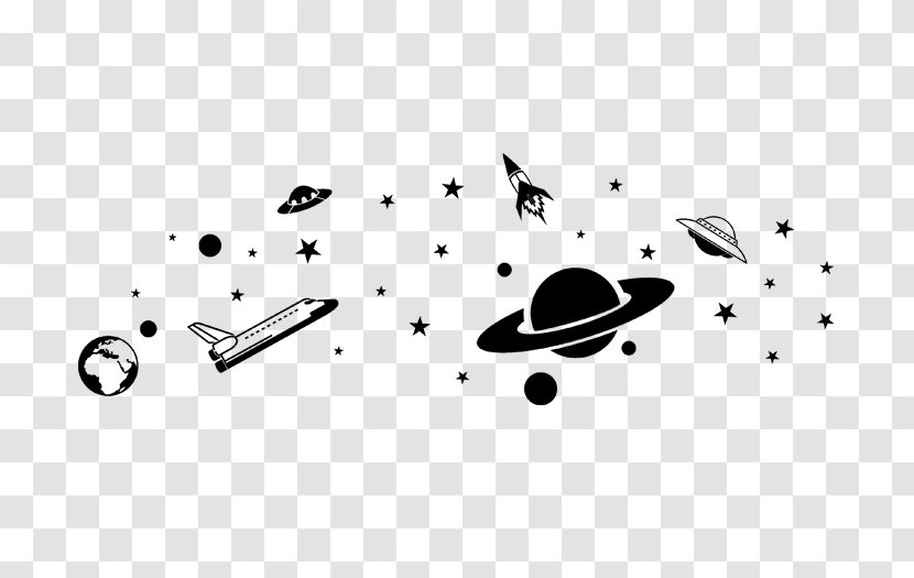 Wall Decal Outer Space Nursery Universe Fototapet - Monochrome Photography - Weltraum Transparent PNG