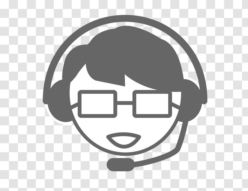 Call Centre Technical Support Clip Art - Head - Black And White Transparent PNG