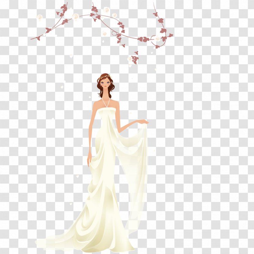 Lovely Wedding Bride Photography - Silhouette - The Wearing A Dress Transparent PNG