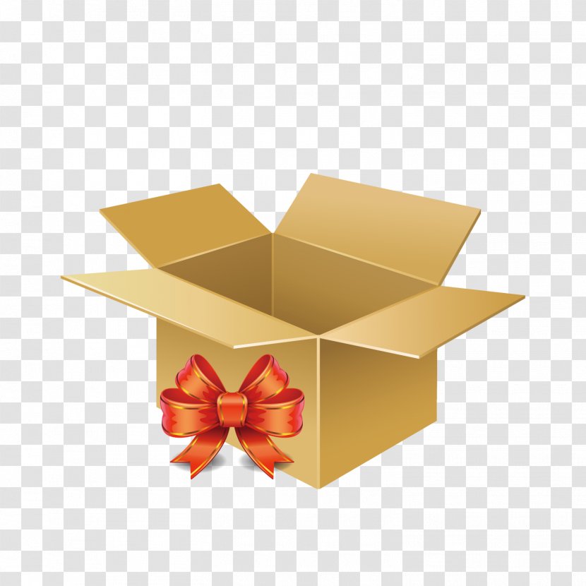 Cardboard Box Icon - Express Bowknot Transparent PNG