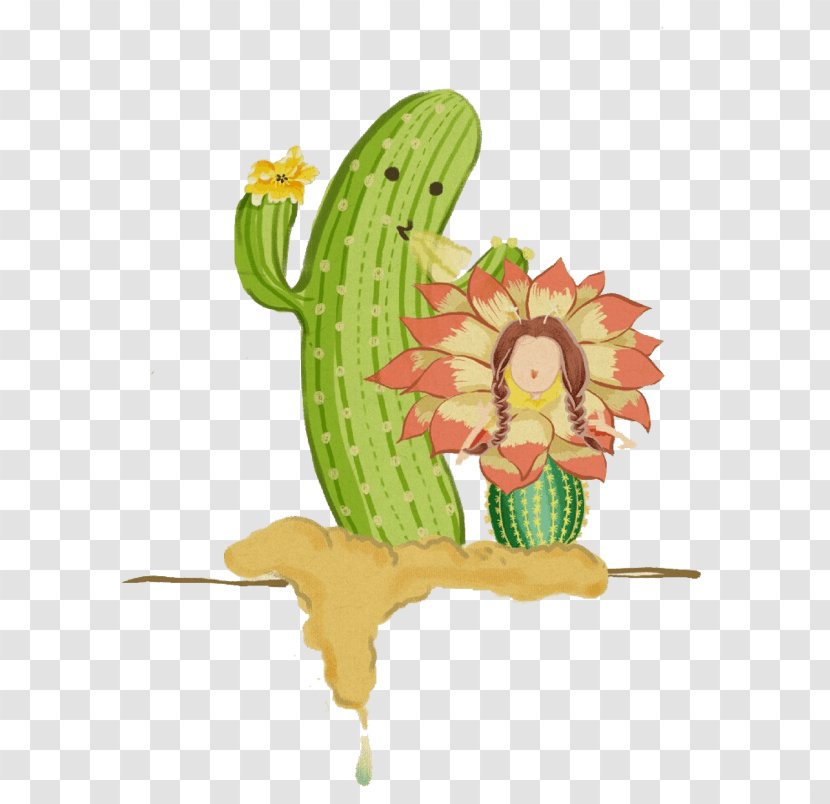 Illustration Image Design Cactus - Plant - Blooming Element Transparent PNG