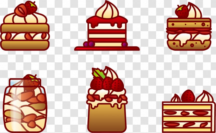 Shortcake Strawberry Cream Cake Christmas Sponge - Fondant Icing - Vector Transparent PNG