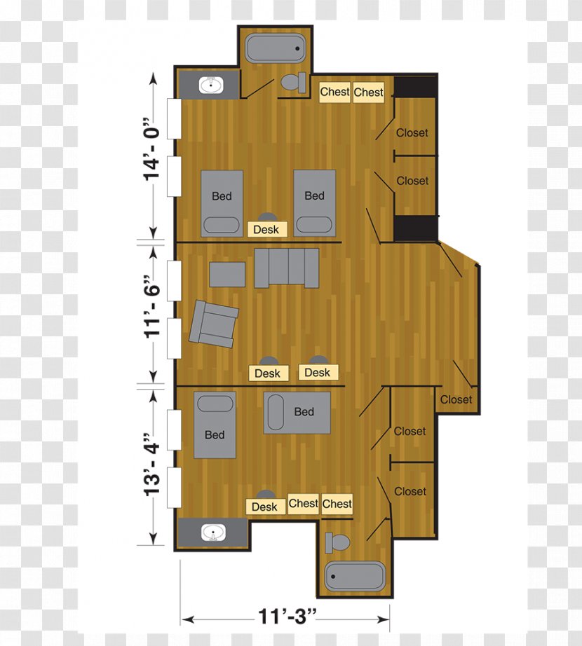 Pennsylvania State University Dormitory House Gordon College - Floor Plan Transparent PNG