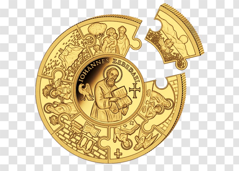 Gold Coin Liberia Silver - Apostle Transparent PNG
