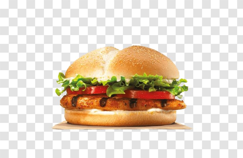 Whopper Chicken Sandwich Cheeseburger Hamburger Hot - Fish Transparent PNG