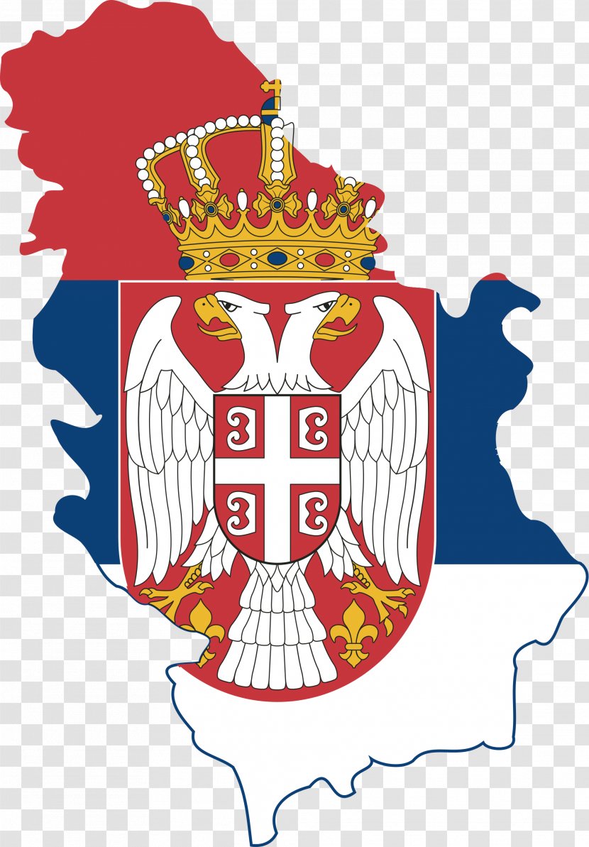 Flag Of Serbia Kingdom And Montenegro Map - Cartoon - Bulgaria Transparent PNG