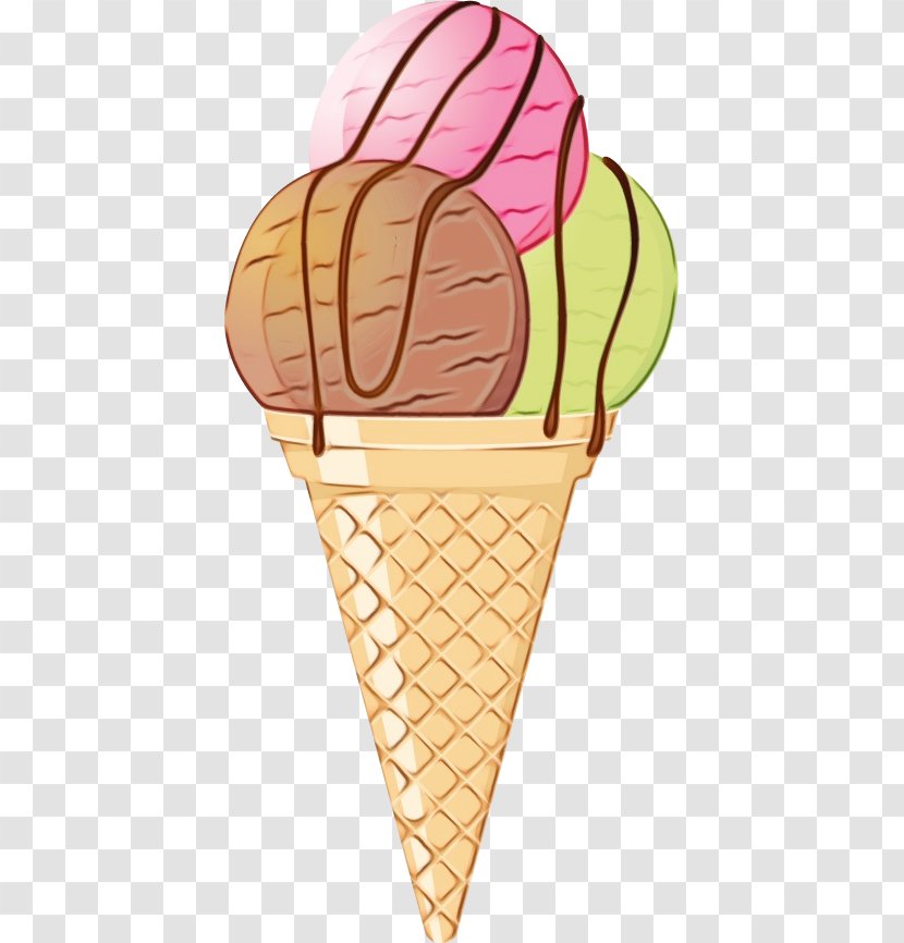 Neapolitan Ice Cream Cones Cuisine Product Design - Food - Cone Transparent PNG
