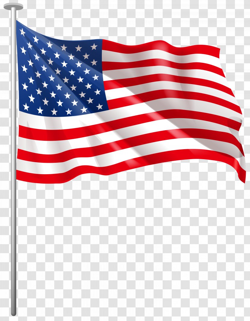 Flag Of The United States Clip Art - Wikimedia Commons - Waving Cliparts Transparent PNG
